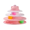 4 Levels Cat Toy Tower Turntable Roller Balls Toys Interactive Intelligence Training Track Puzzle Funny Games Accessories 4