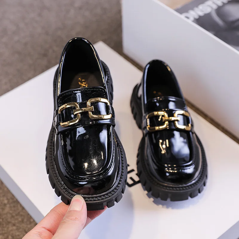 Baby Girl Boys Toddler Shoes Autumn Black Loafers Princess Fashion Casual PU School kids shoes