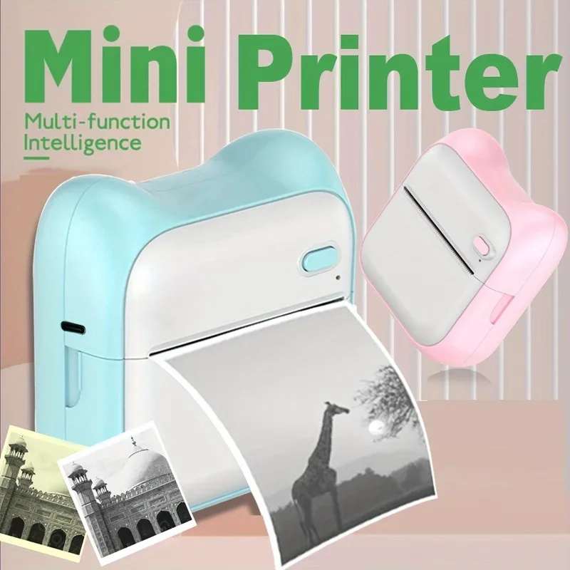 

Mini Photo Printer for IPhone/Android,Portable Thermal Photo Printer for Gift Study Notes Work Photo Picture Memo