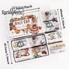 4Pcs/Set Matte Lady PET Washi Tape Pre-Cut Autumn Pumpkin Masking Tape for Stickers Scrapbooking Journal Collage Material 2