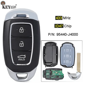 Keyforkess 433MHz ID47 Chip p/n: 95440-J4000 Replacemen 3 pulsanti portachiavi a distanza per Hyundai Elantra 2017 2018 2019