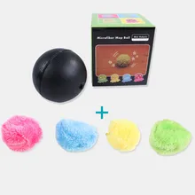 4 Color Set Pet Magic Roller Dog Ball Toys Automatic Roller Electric Plush Ball Magic Ball Dog Cat Pet Toy No Battery