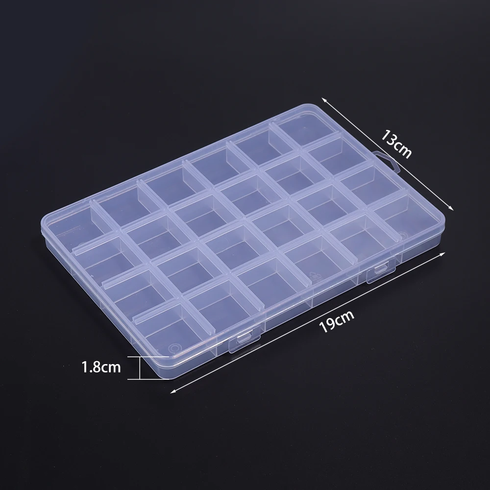 1Pc Multifunctional Clear Plastic Organizer Box with Grids Container Craft Storage for Beads Organizer Art DIY Jewelry