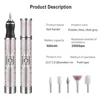 20000rpm Electric Nail Drill Sander Nail Manicure Machine Mill Grinder Pen Milling Cutter Set For Gel Polish Removing Tool 6