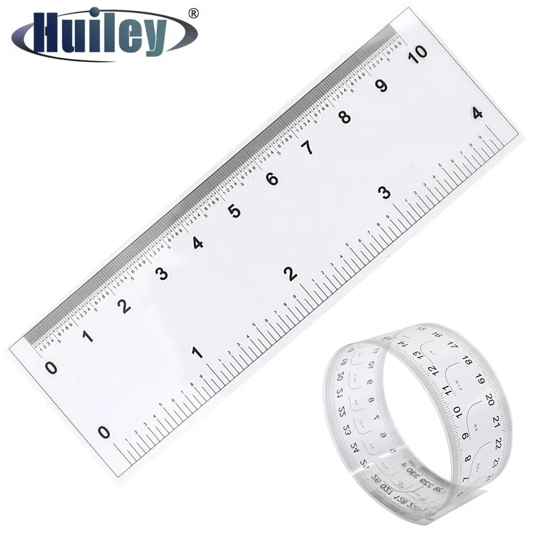Film Ruler 10/30/60/100/150cm Transparent Soft 30CM(R Angle) Straightedge Scale