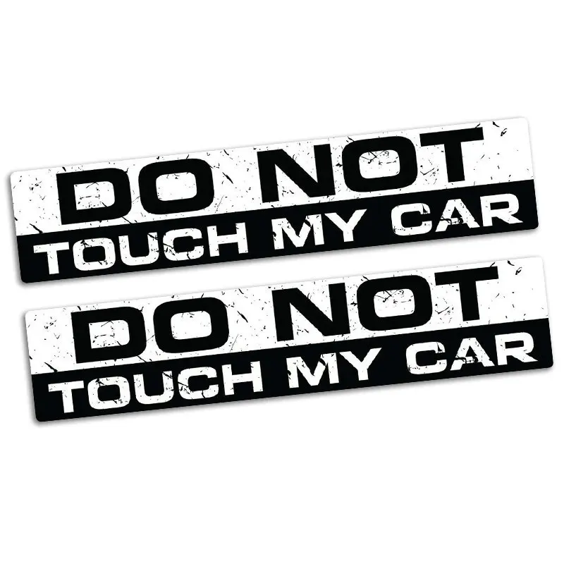 

2pcs NOT TOUCH MY CAR Funny Bumper Car Sticker Vinyl JDM Drift Car Truck 4X4 Window Waterproof Decal 15 X 3.2cm