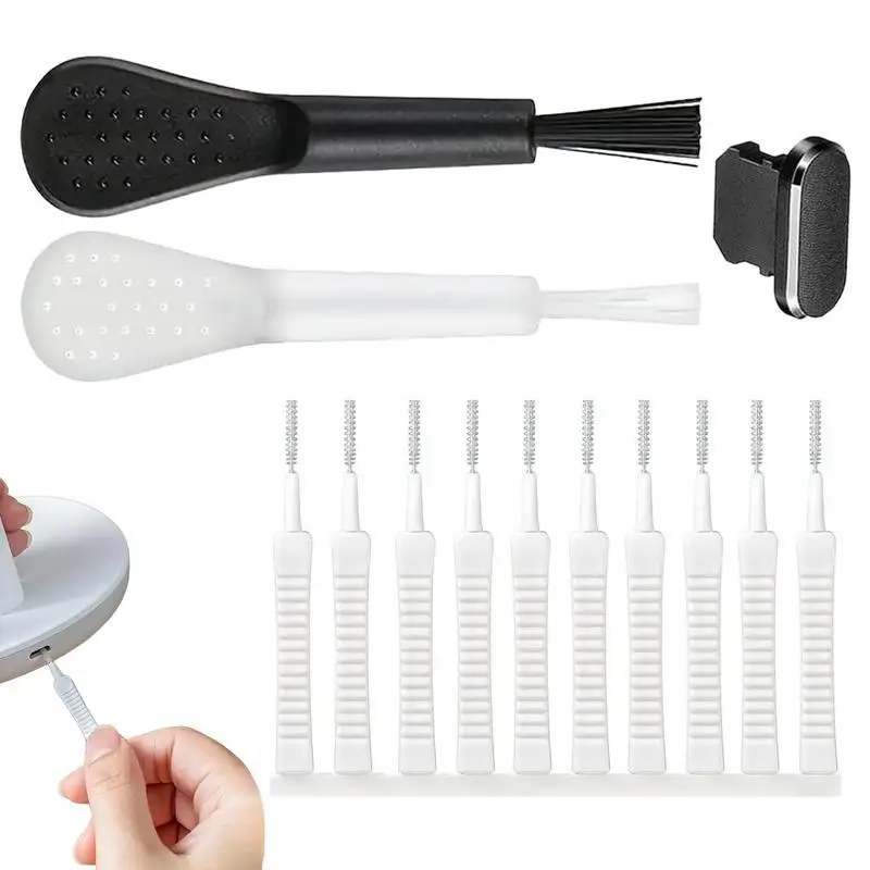 Phone Charging Port Cleaning Brush 13PCS Portable Phone Cleaning Kit Wear-Resistant Cleaning Kit with Anti Dust Plug