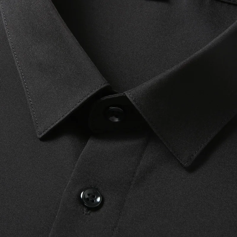 Männer Hemd Langarm Wasserdicht Plus Größe 6XL 7XL 8XL 10XL Oversize Öl Beweis Antifouling Schwarz Mode Lässig Lose Weiche blau – Detail 14
