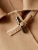 20pcs 30-60mm 7Sizes Natural Wood Toggle Horn Buckles Wooden Buttons Sewing Crafts for Overcoat Handmade Oval Stopper Button 2