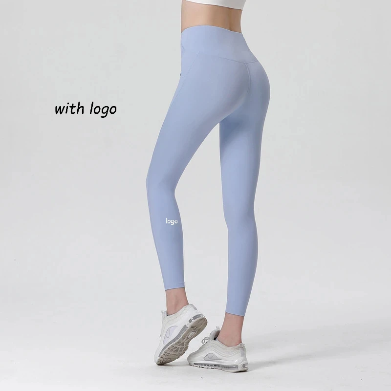 

Yoga Pants Women Outer Running Sports Fitness Pants High Waist Leggings Figure Flattering Hip Lift Elastic Tights Honey Peach