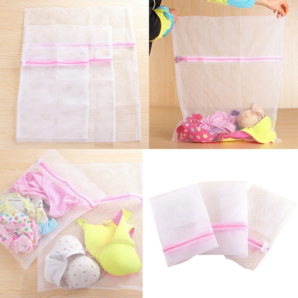 3 Size Reusable Washing Bag Zipped Laundry Bags for Washing Machine Clothing Care for laundry bag,clothes washing bag,underwear washing bag,bra washing bag