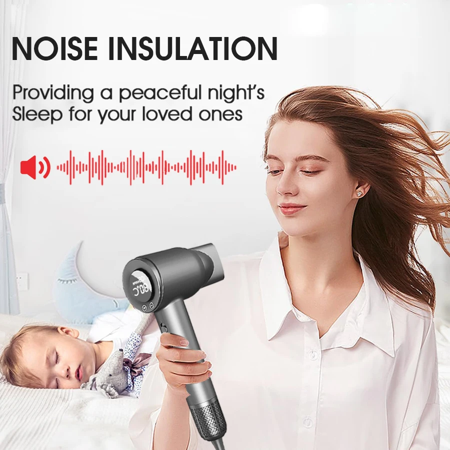 Hair dryer high-speed negative ion
