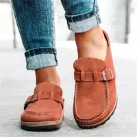 Mules décontractées rétro style Birkenstock pour femme, avec semelle intérieure en liège, en daim mat souple, à enfiler, pour le quotidien en extérieur 6