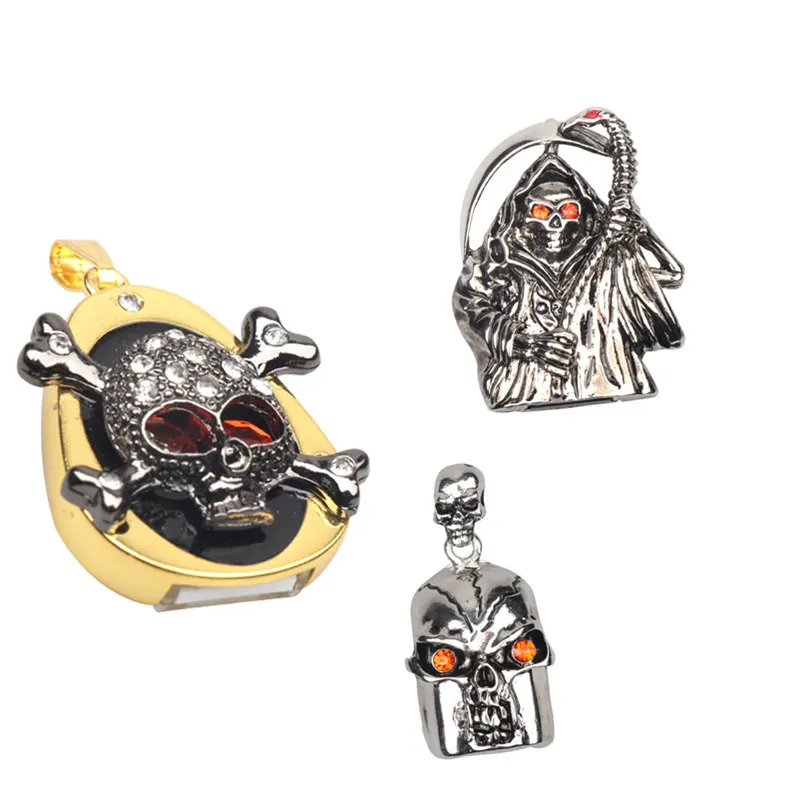 

usb flash drive Metal skeleton pen drive 128gb keychain 64GB 32gb 16gb 8gb crystal waterproof usb stick diamond crystal heart
