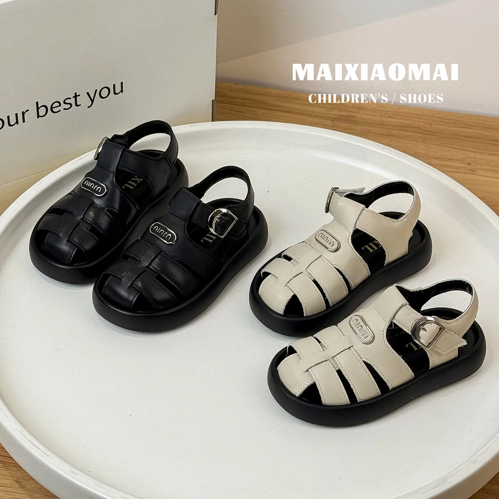 summer new children's sandals boys and girls fashion woven hollow toe beach shoes outdoor sports shoes 6802 children sandals,kids sandals,beach shoes