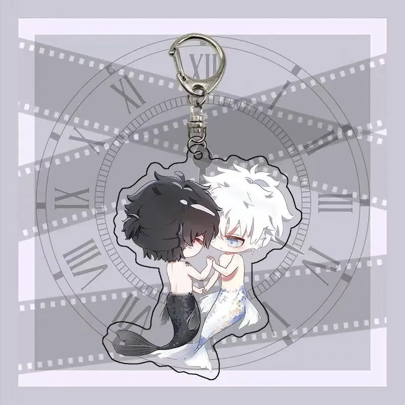 LINK CLICK Anime Keychain - Chengxiaoshi & Luguang Figure, Soft Plastic, With Carabiner