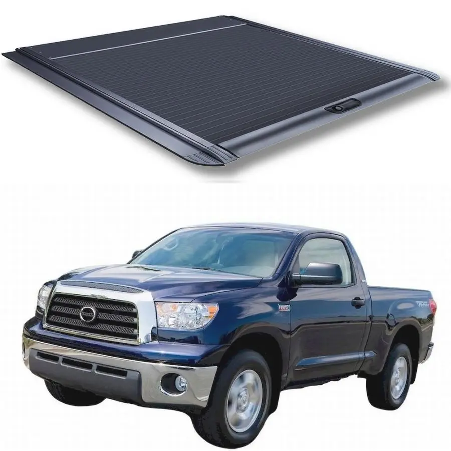 Ousaier Exterior Accessories Manual Retractable Roller Cover Truck Bed Cover For Tundra 83.3 Inch 2007