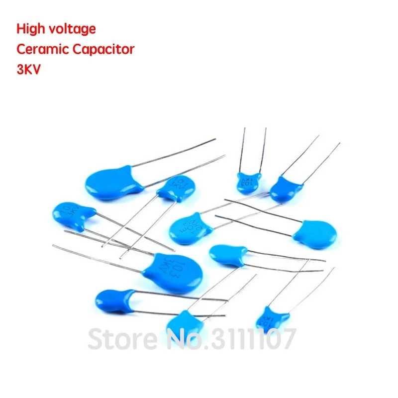 20PCS High voltage Ceramic Capacitor 3KV 5PF 10PF 15PF 20PF 22PF 27PF 30PF 47PF 56PF 100PF 220PF 1NF 2.2NF 3.3NF 4.7NF 10NF