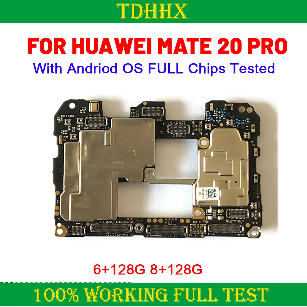 Original Motherboard for Huawei Mate 20 Pro Unlocked 128gb Circuit Logic Board Plate Mainboard With Full Chips Good Working mobile motherboard