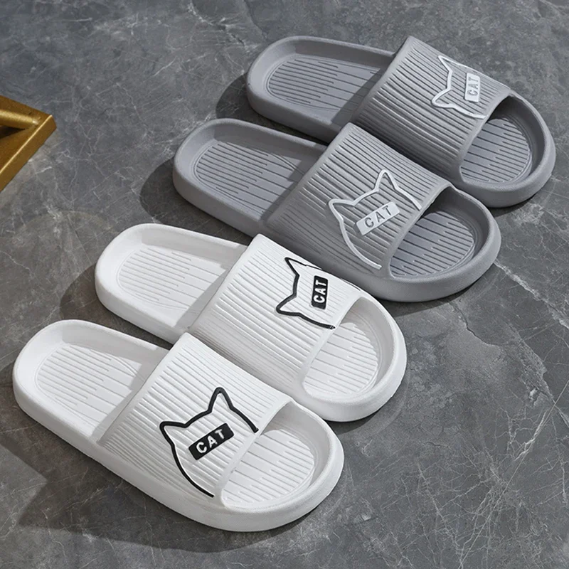 Fashion Cartoon Couple Non-slip Flat Slides Summer Lithe Sandals For Women Men Slippers Ladies' Home Shoes Indoor Flip Flops women slippers women flip flops flip flops women sandals men slippers