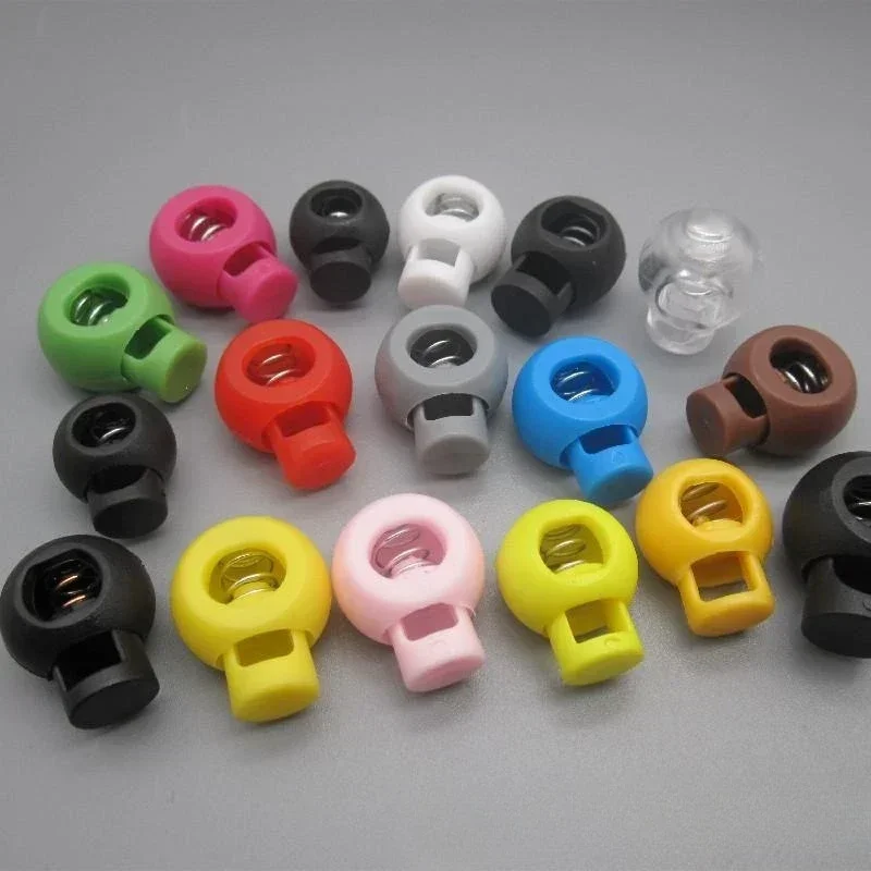 Shock Cord Rope Stopper Lock End Toggle Buckle and Metal Spring 12pcs