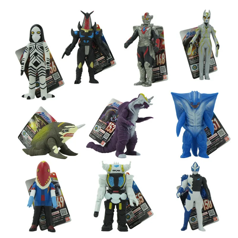 

BANDAI 13cm Small Size Ultraman Monster Soft Rubber Hudram Powered Dada Carmeara Satandelos Action Figures Model Children's Toys