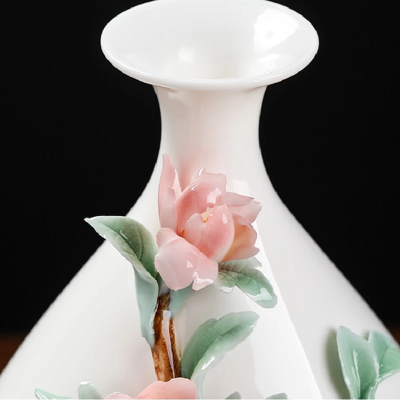 0048 Original Design Ceramic Handmade Vase Decoration Chinese Living Room Art Decoration Creative Birthday Gift Kiln Ceramic