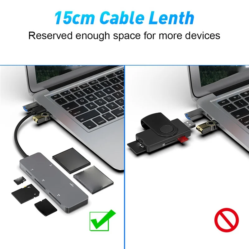USB 3.0 다기능 카드 리더, PC 노트북 액세서리용, CFast, CF, XD, SD, TF 카드 리더, 5 in 1, 5Gbps