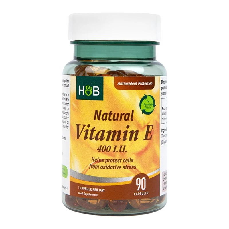 

Natural Vitamin E 400 IU Helps Protect Cells From Oxidative Stress 90 Capsules Free shipping