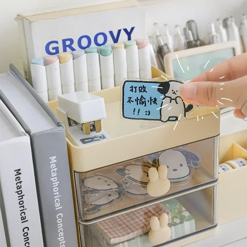 Multifunctional Desktop Organizer with Drawer and Pen Holder