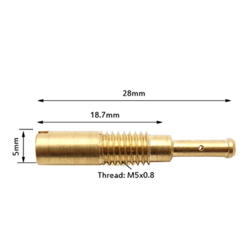 New Slow Pilot Jet 5mm M5x0.8 For Keihin Vice PZ19 70 100cc Scooter Motorcycle Carburetor Size 30 31 32 33 35 38 40 42 45-75
