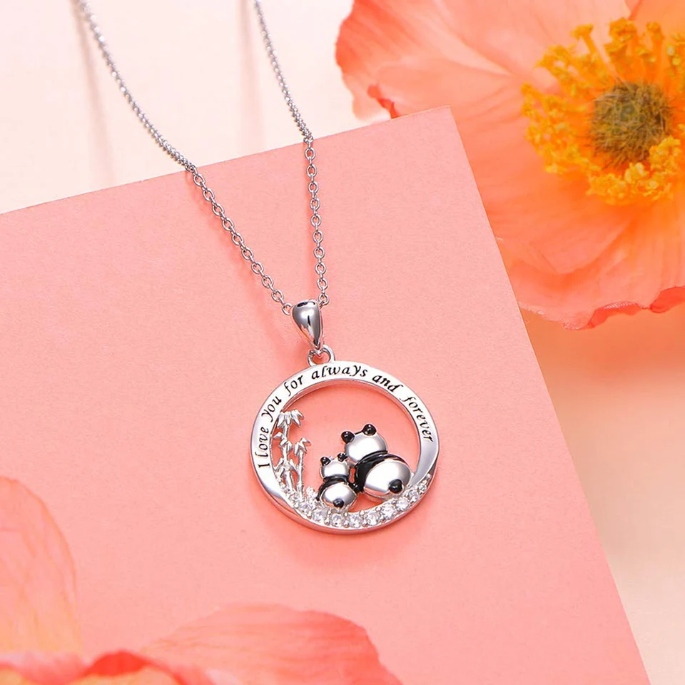 Collier Pingouin Rose LOVE YOUR CITY - Argent 925, Émail - Chaîne Réglable 42-45 Cm - Cadeau Fille, Enfant