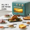 Neretva Air Fryer Toaster Oven Combo, BPA Free Stainless Steel Toaster Oven Air Fryer Combo Larger 21Qt & 360° Rapid Heating Air 1