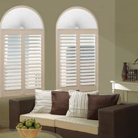 1PC self-adhesive arched pleated curtains for bedroom shading, sun shading, non perforated blinds, disposable curtains 2