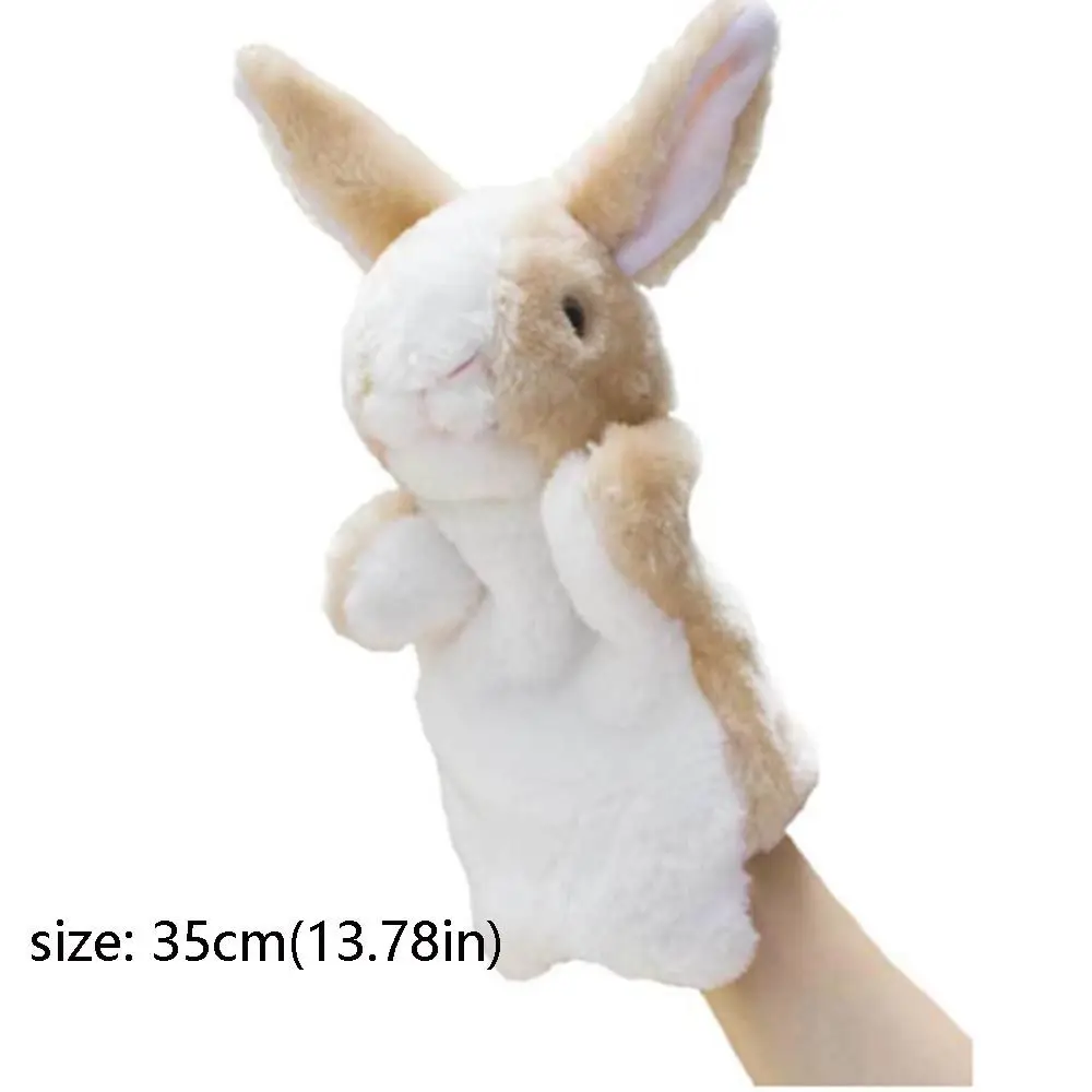 Stuffed Animal Bunny Hand Puppet Cute Plush Rabbit Soft Finger Puppet Cartoon Children DIY