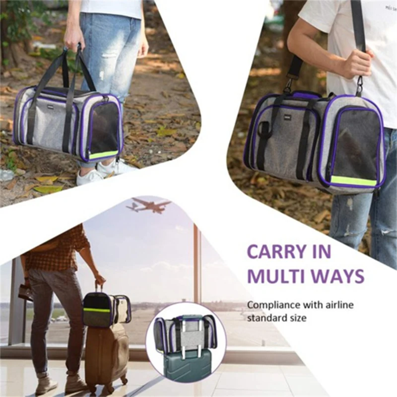 

Pet supplies Cat bag For Travel Portable Extended Handbag Folding Crossbody Dog Bag Car Carried Aviation Pet Cage