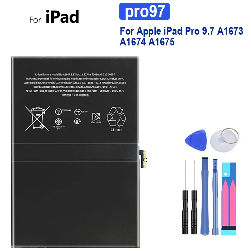 

Tablet Battery 7306mAh For Apple iPad Pro 9.7 Pro9.7 A1673 A1674 A1675