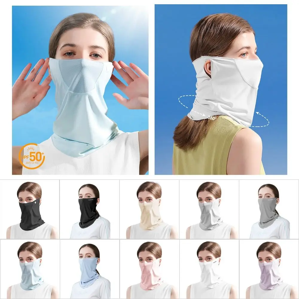 

Ear Headband Cycling Balaclava Bicycle Headwear Ice Silk Sunscreen Mask Head Face Neck Gaiter Face Cover Scarf Headband Scarf