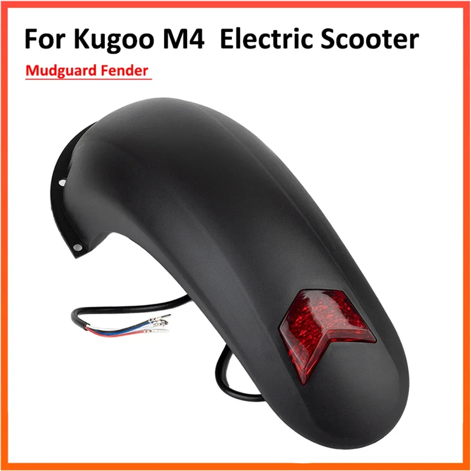 Front Rear Fender For KUGOO M4 Electric Scooter Mudguard Wings Brake Light Accessories Parts