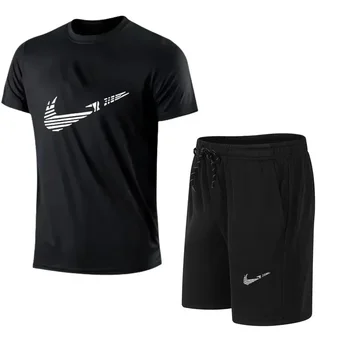 Men's Summer Short Sleeve T-Shirt & Shorts Tracksuit Set 1