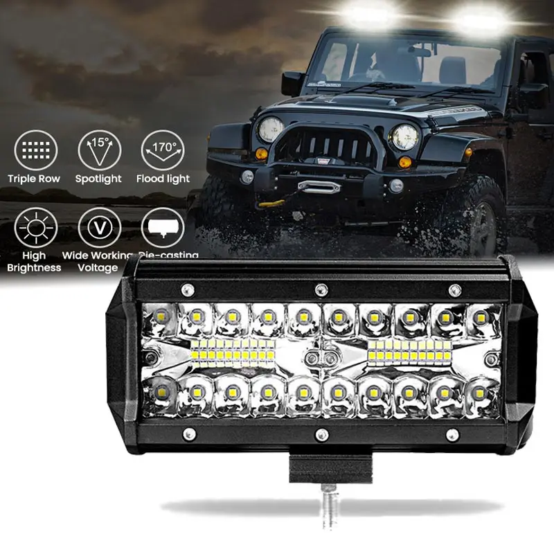 BAJAHORSE 52 Inch Curved LED Light Bar, 400W Super Bright Flood