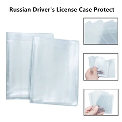PVC Auto Document Cover Car License Transparent Film Driving License Protective Film Document Bag 1PC