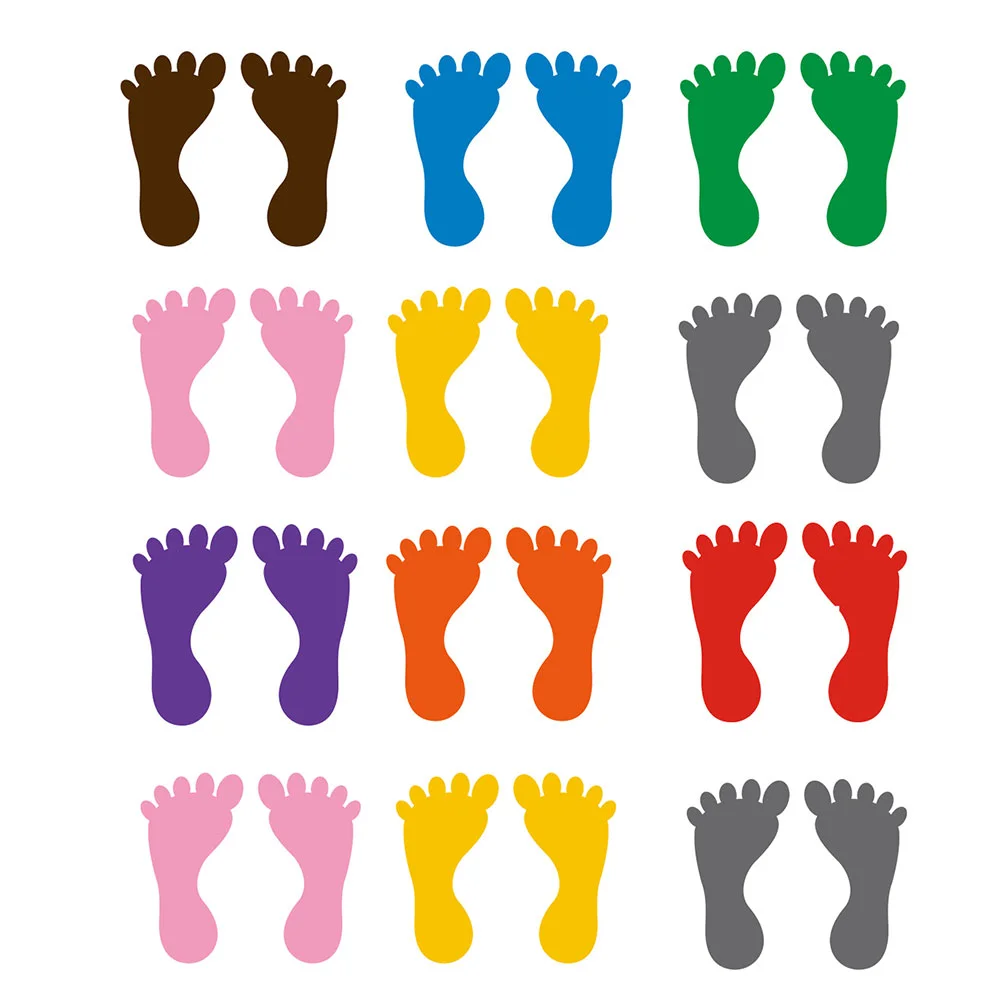 

of Footprint Stickers Floor Stickers PVC Footprint Decals Kindergarten Floor Decals Mixed Color