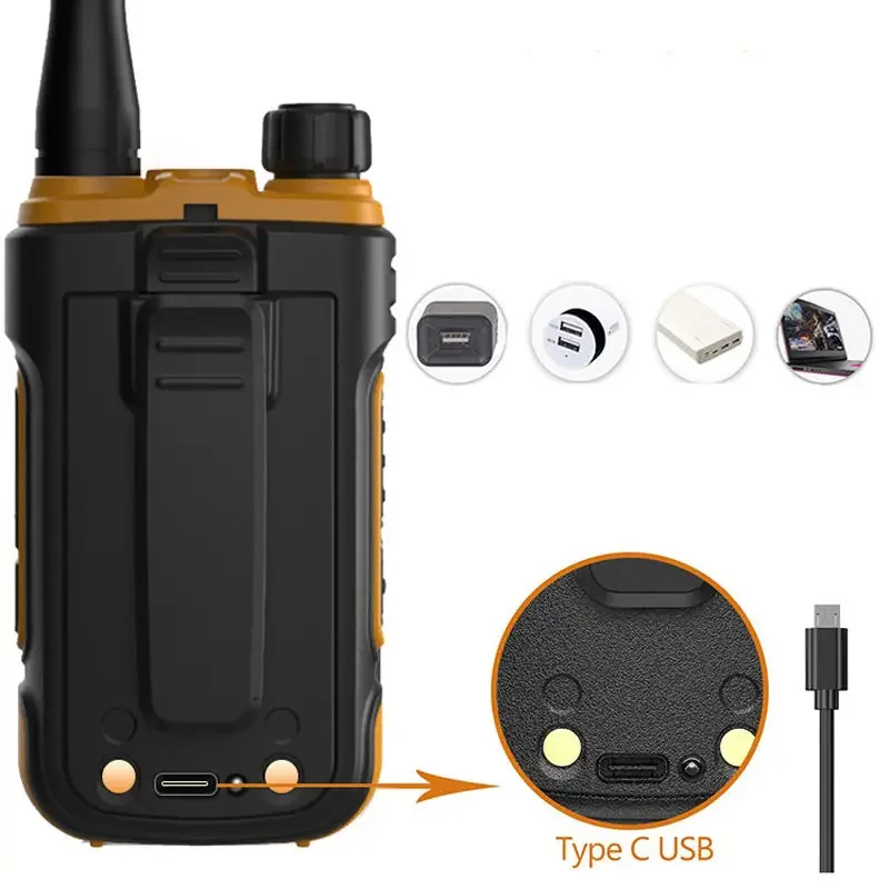 Baofeng UV-12 Walkie Talkie Dual Band VHF UHF FM Type-C Portable Long Range Mini Handheld Two Way Radio For Camping Kids Gift 5
