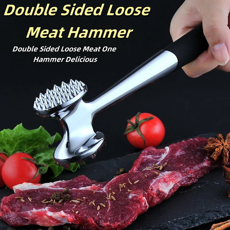Meat Hammer Two Sides Loose Tenderizers Portable Steak Pork Tool Meat Mallet Tool Stainless Steel Kitchen supplies