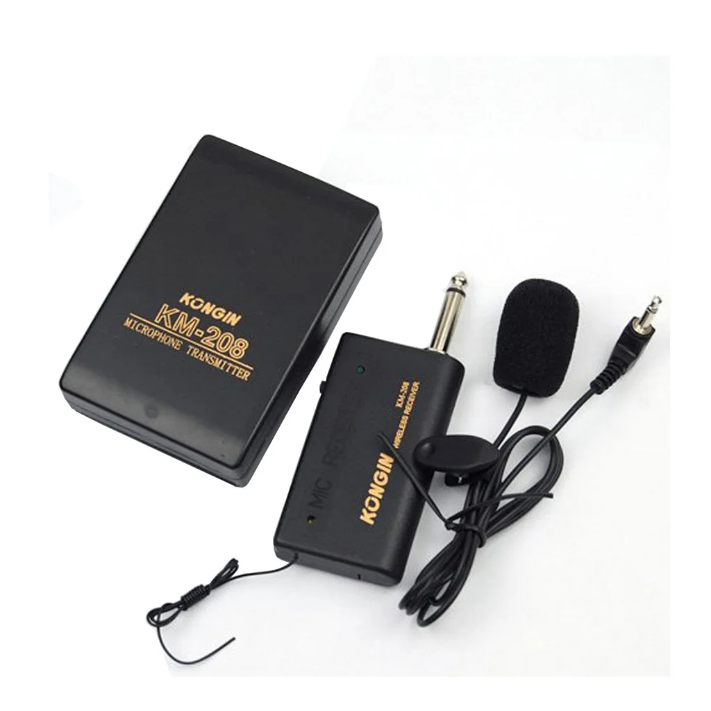 

Wireless FM Transmitter Receiver Lavalier Lapel Clip Microphone Mic System