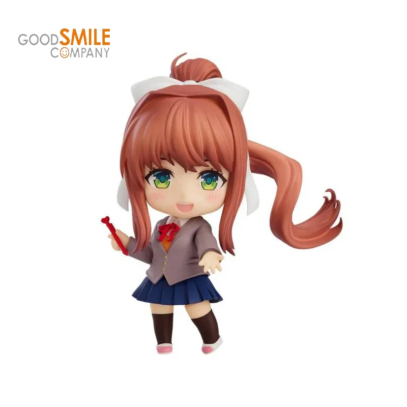 

Stock Original Good Smile 1817 Monika Doki Doki Literature Club Anime Kawaii Movable Doll Model Toys Gift Collectible Model