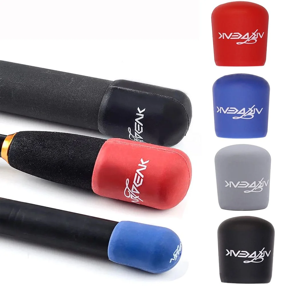 랜덤 낚싯대 손잡이 보호 케이스, 실리카 젤 루어 낚싯대 하단 보호대, 낚시 도구 액세서리, 1 개