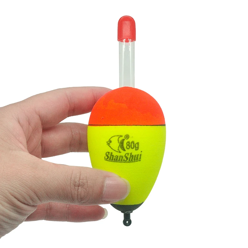 2 flotteurs lumineux EVA pour pêche en mer, rock fishing et surf casting, poids de 5