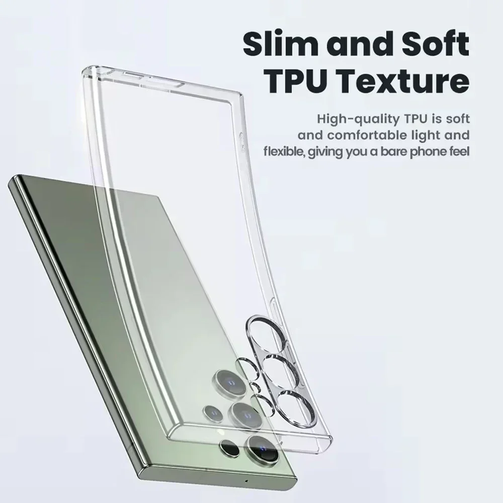 Sleek Transparent Soft TPU Protective Phone Case